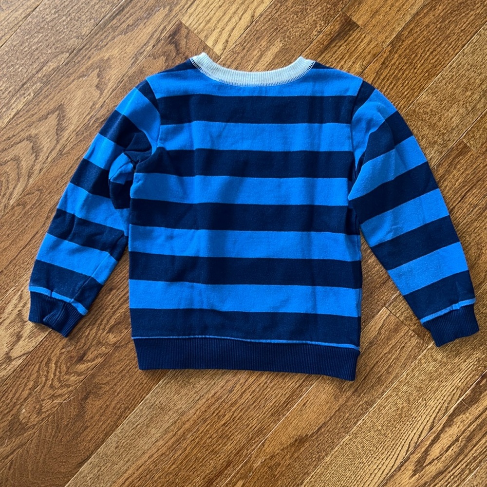 Boys Carter’s Blue Striped Sweatshirt Size 5T - Picture 2 of 2